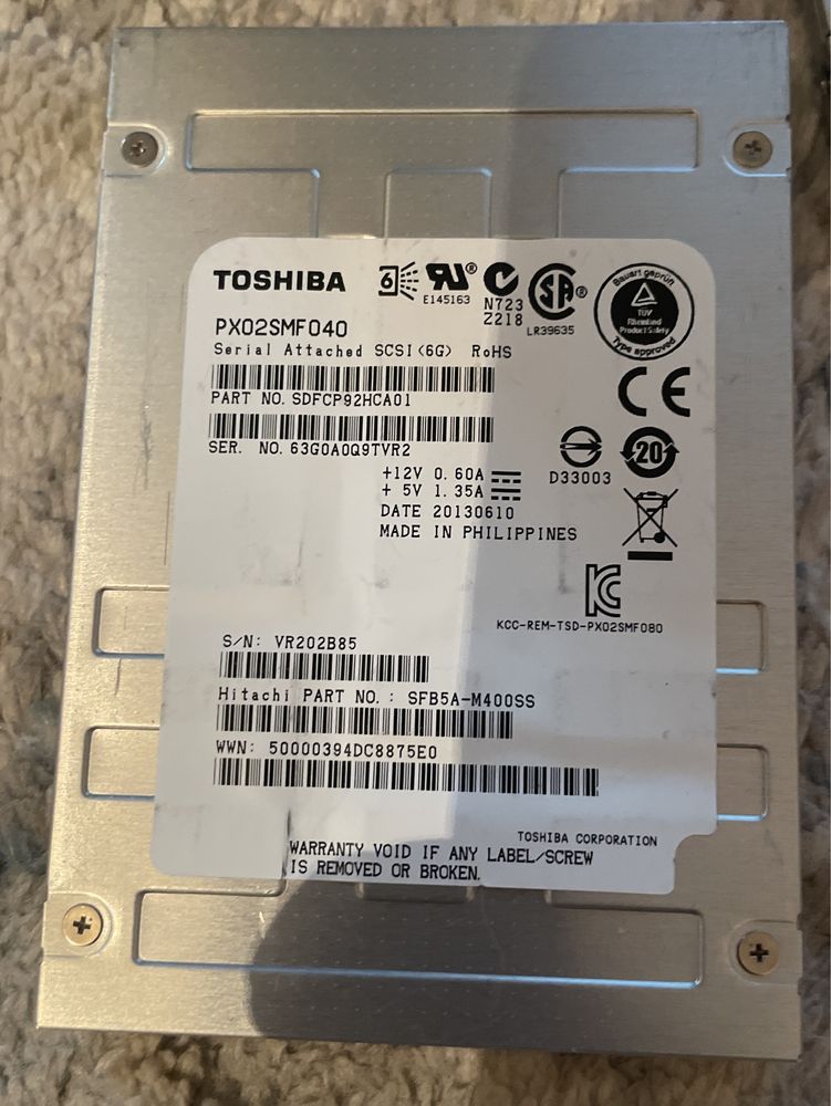 SSD  SAS для сервера