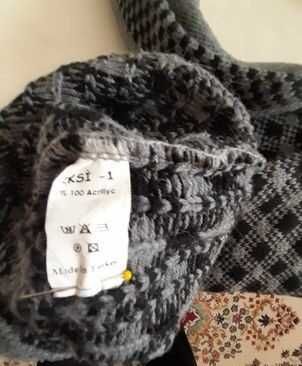 Pulovăr bărbătesc gros (gri+negru)