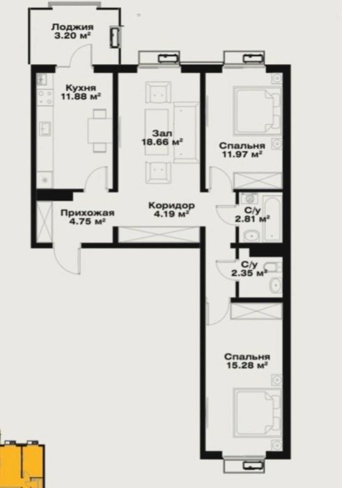 ЖК Озмакон от Голден Хаус. Узбум, Фергана йули. 3х ком. С кадастром