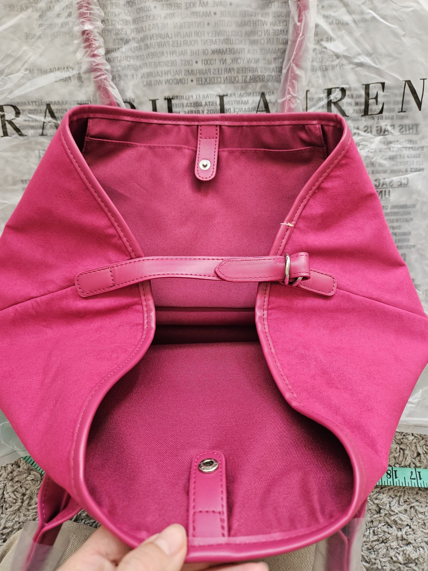 RALPH LAUREN Fragrances Cranberry Red Tote, шопер, чанта