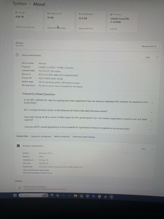 Kit PC Gaming I7 14700K RTX 3080 32GB RAM