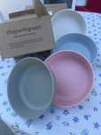 Set boluri din fibra de bambus noi in cutie originala camping/copii