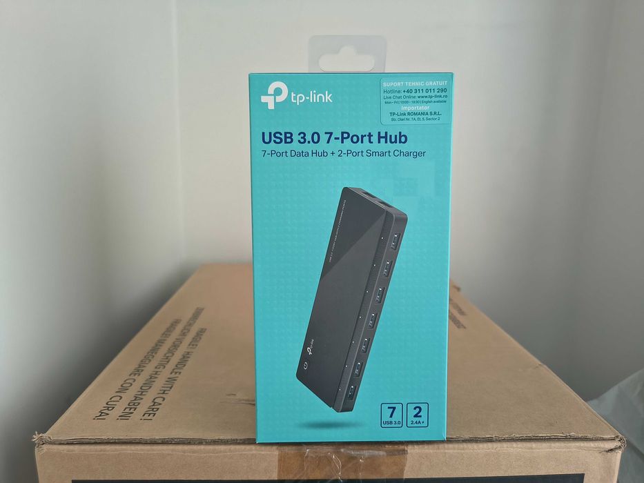 Hub USB TP-LINK UH720, pachet complet