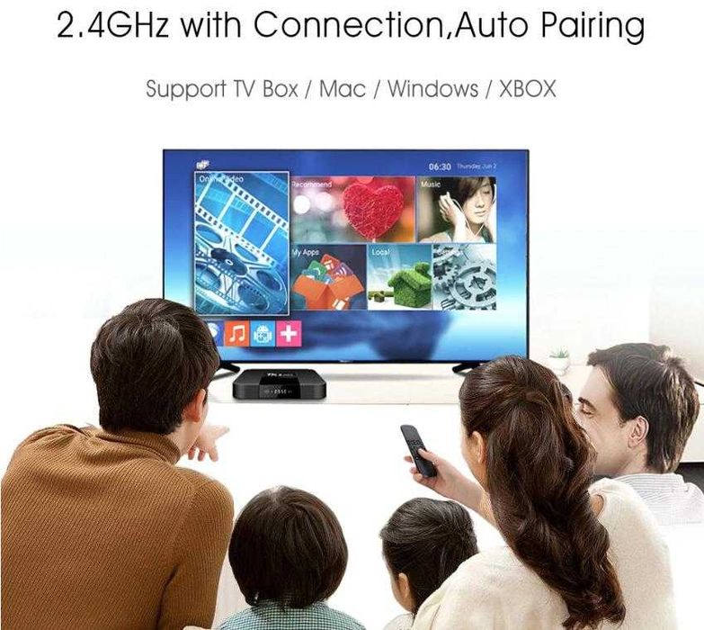 RiiI7 FlyAirMouse SmartTV ВъздушнаМишка Жироскоп TVBox PC MAC PS3 XBOX