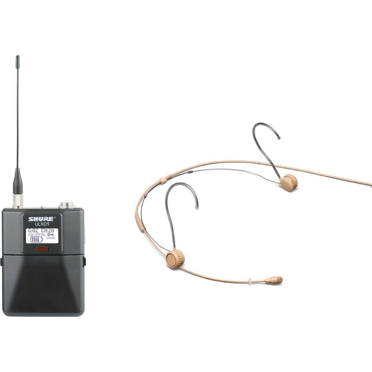 Shure ULXD4 Bodypack + microfon lavalieră + cască + CASE CADOU