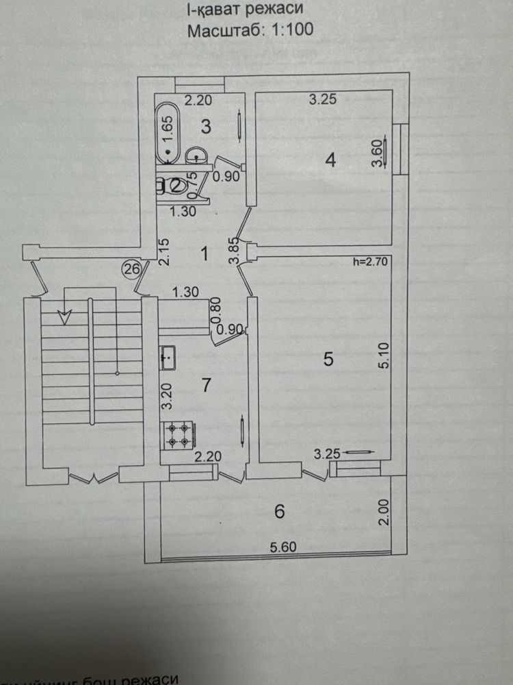 Kvartira 2/1/4 yengi hayot tumani eski bektemir binokor