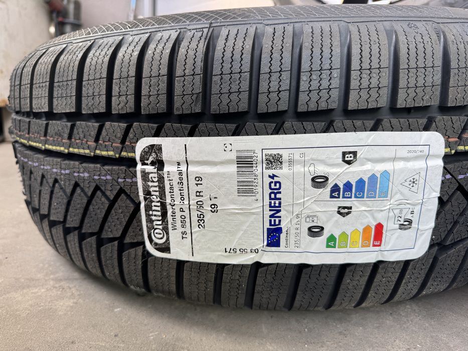 Jante Originale VW R19 ID4 E2 ID5 Black echipate iarna noi Continental