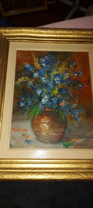 Tablou vechi, ulei, semnat, autor cotat.