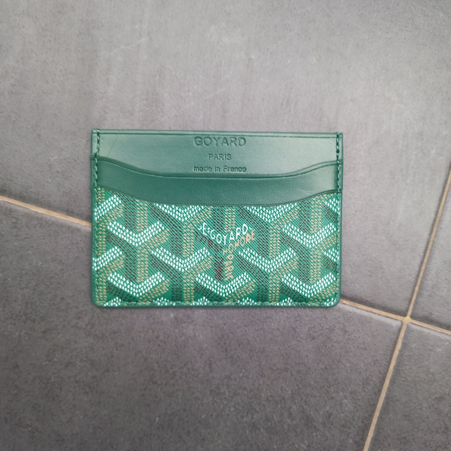 Зелен Goyard cardholder