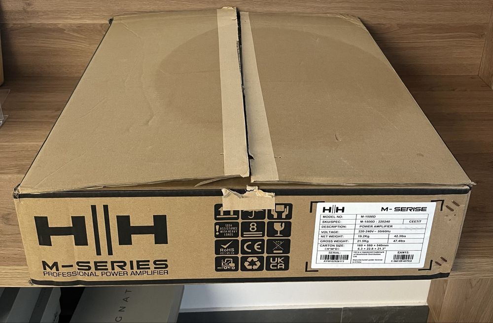 Amplificator Dual Terminal H&H M-1500D, 2 x 1500W, 4 Ohm -Nou!