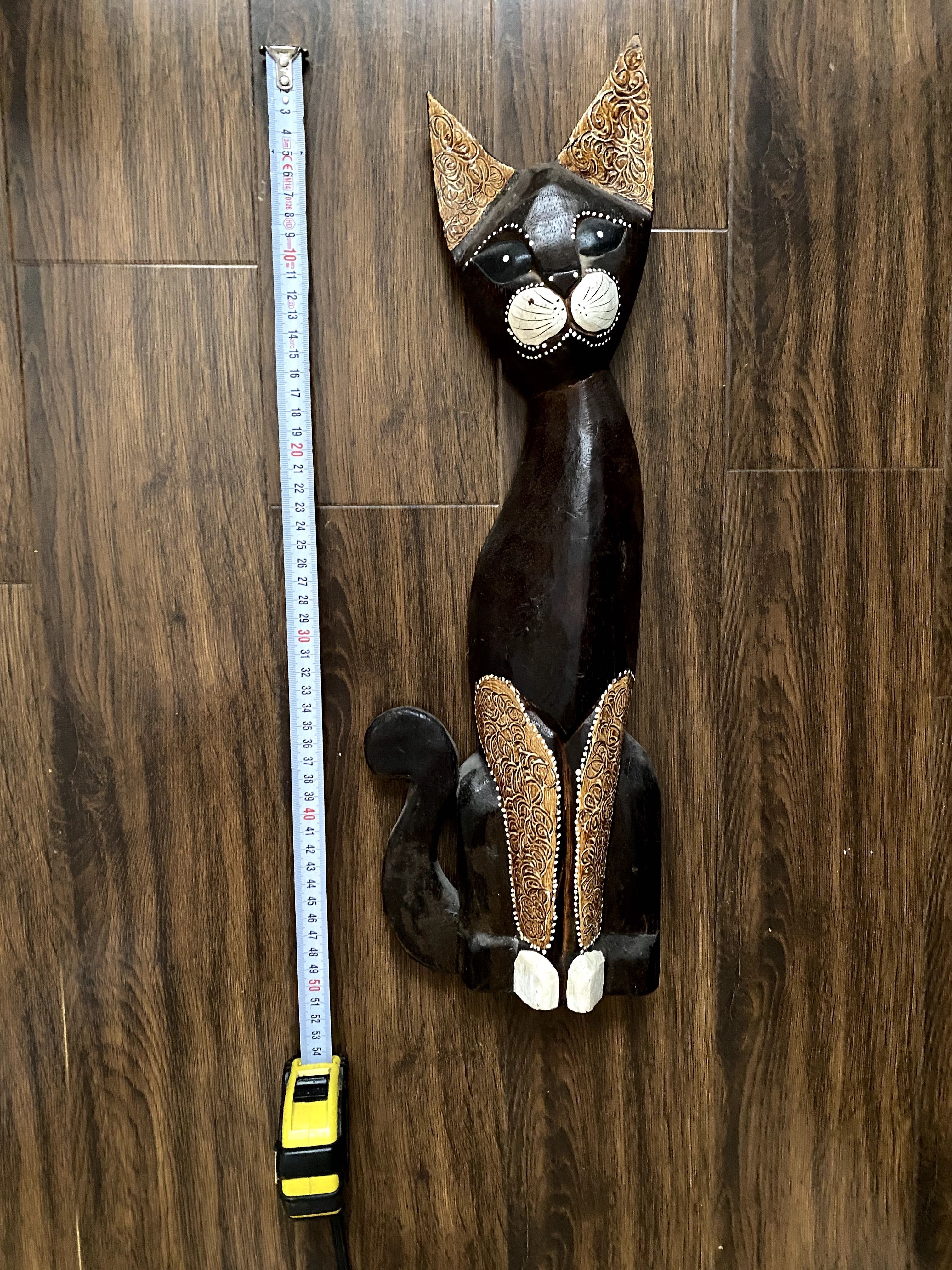 Дървена статуетка Котка 50 см.
