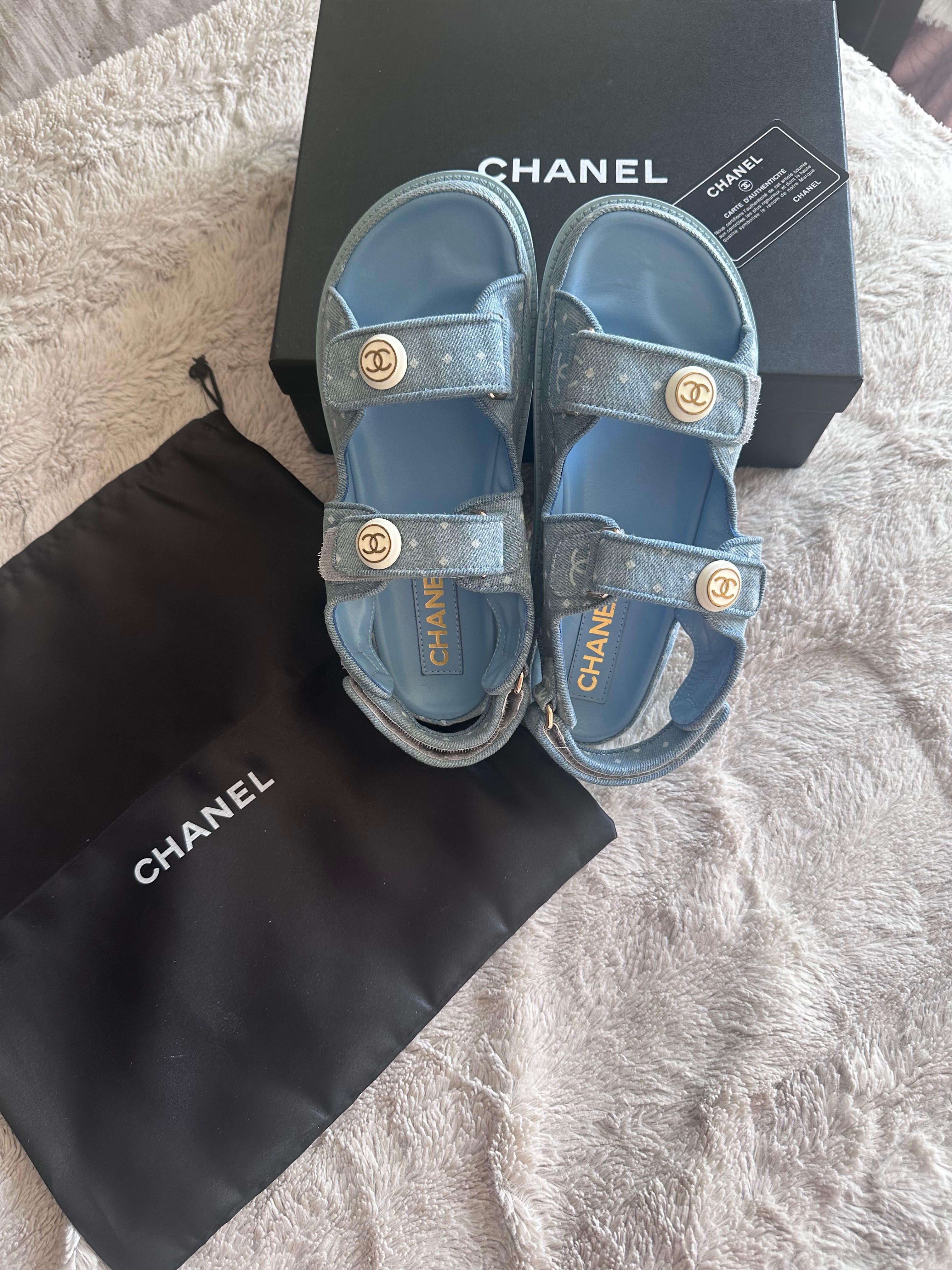 Дънкови сандали Chanel