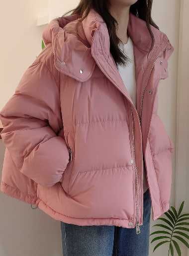 Zamonaviy ayollar qishki kapyushonli kurtkasi