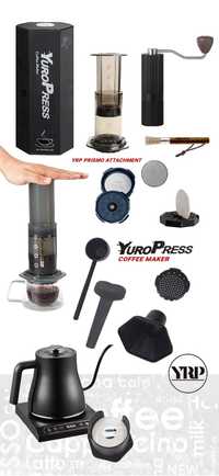 YuroPress/AeroPress cu kettle electric și accesorii