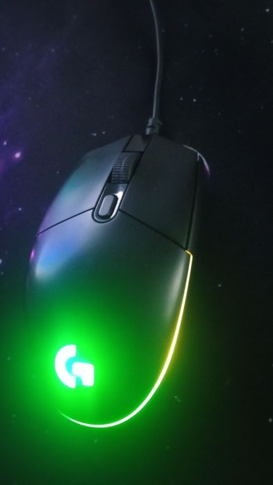 Mouse gaming Logitech G203, iluminare RGB LightSync, Negru