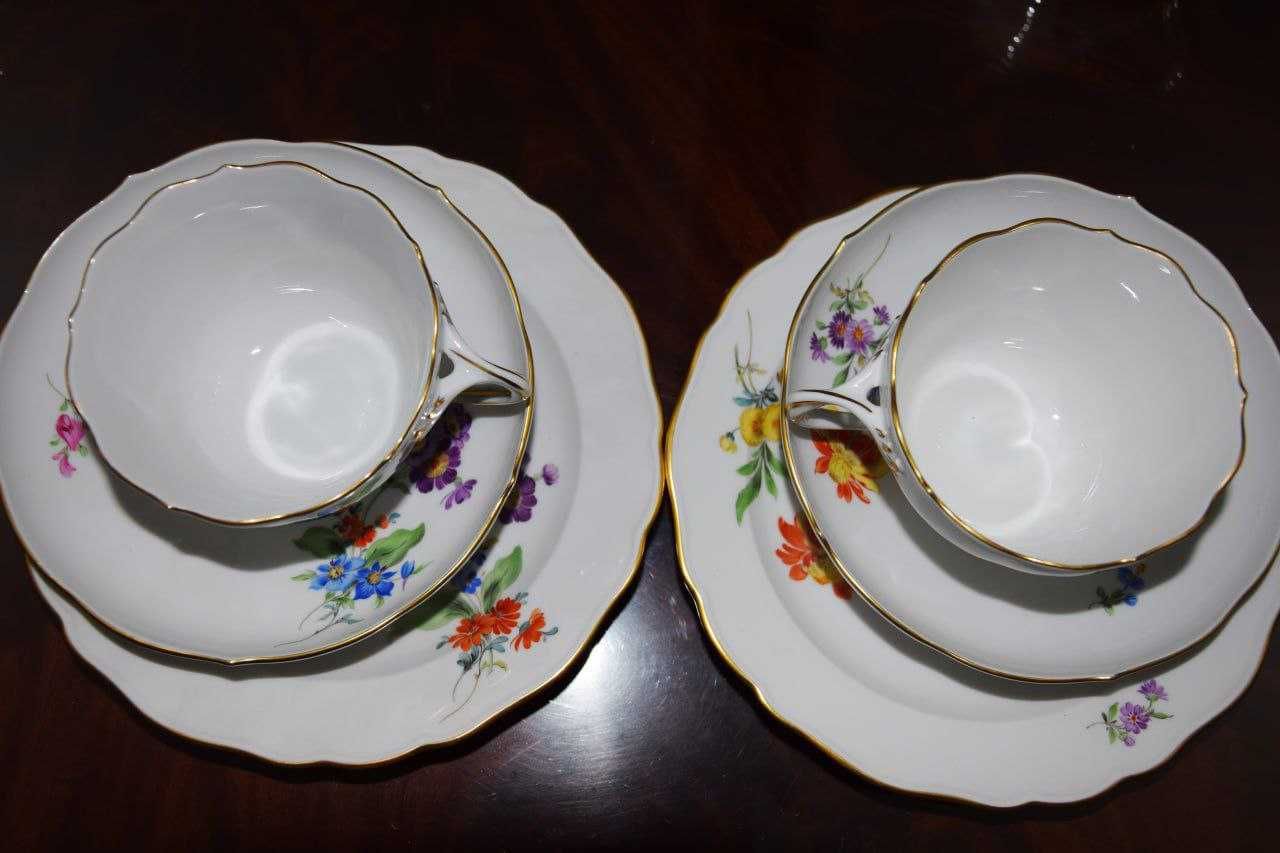 Старинный, немецкий чайный сервиз. "Meissen"! В идеальном состоянии!