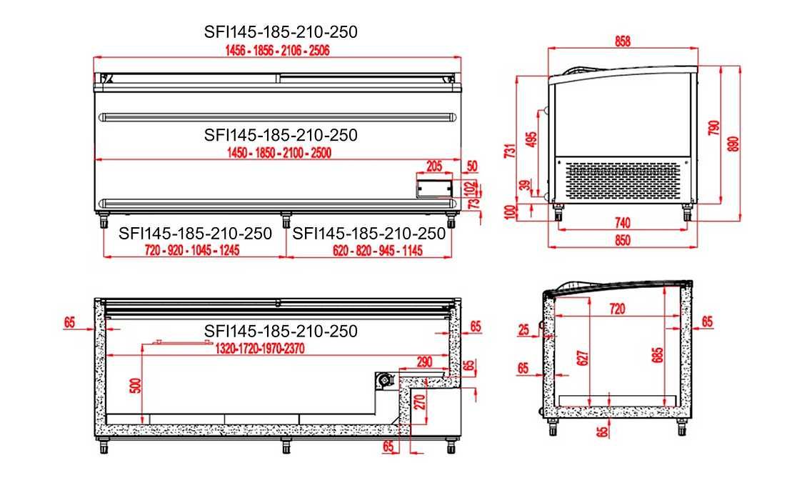 Lada Congelare sau Refrigerare, Danemarca 250cm, -1 +8 C sau -18 -24C