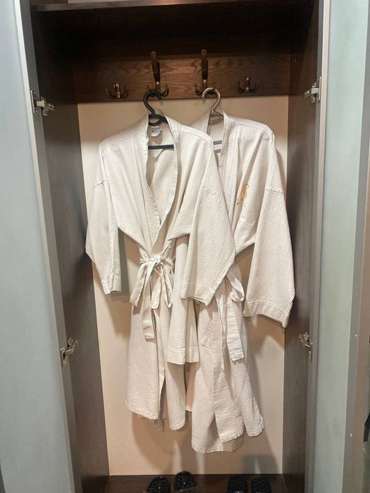 Вафельные банные халаты