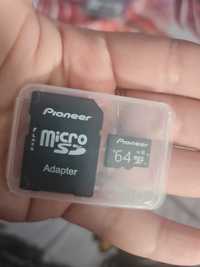 Pioneer 64GB microSD Classic cuAdapter - C10, U1, Full HDCard (2pack)