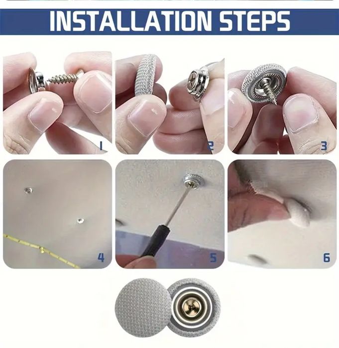 Set Reparație Plafon Auto , Bej 30buc bulbi prindere plafon universale