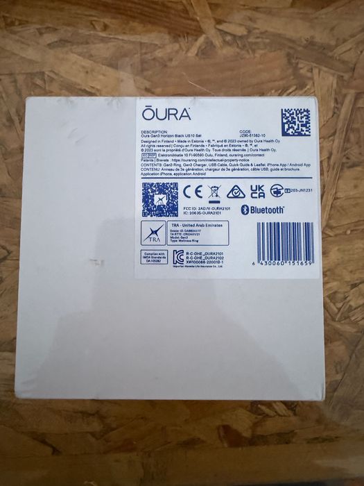 de vânzare smart ring Oura Gen 3 horizon black , marimea 10, complet