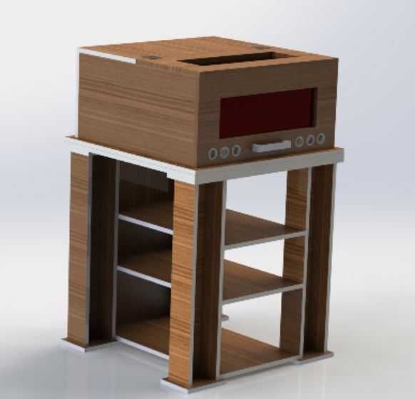Кутия с аспирация и шкафче-маса за стандартните лазери