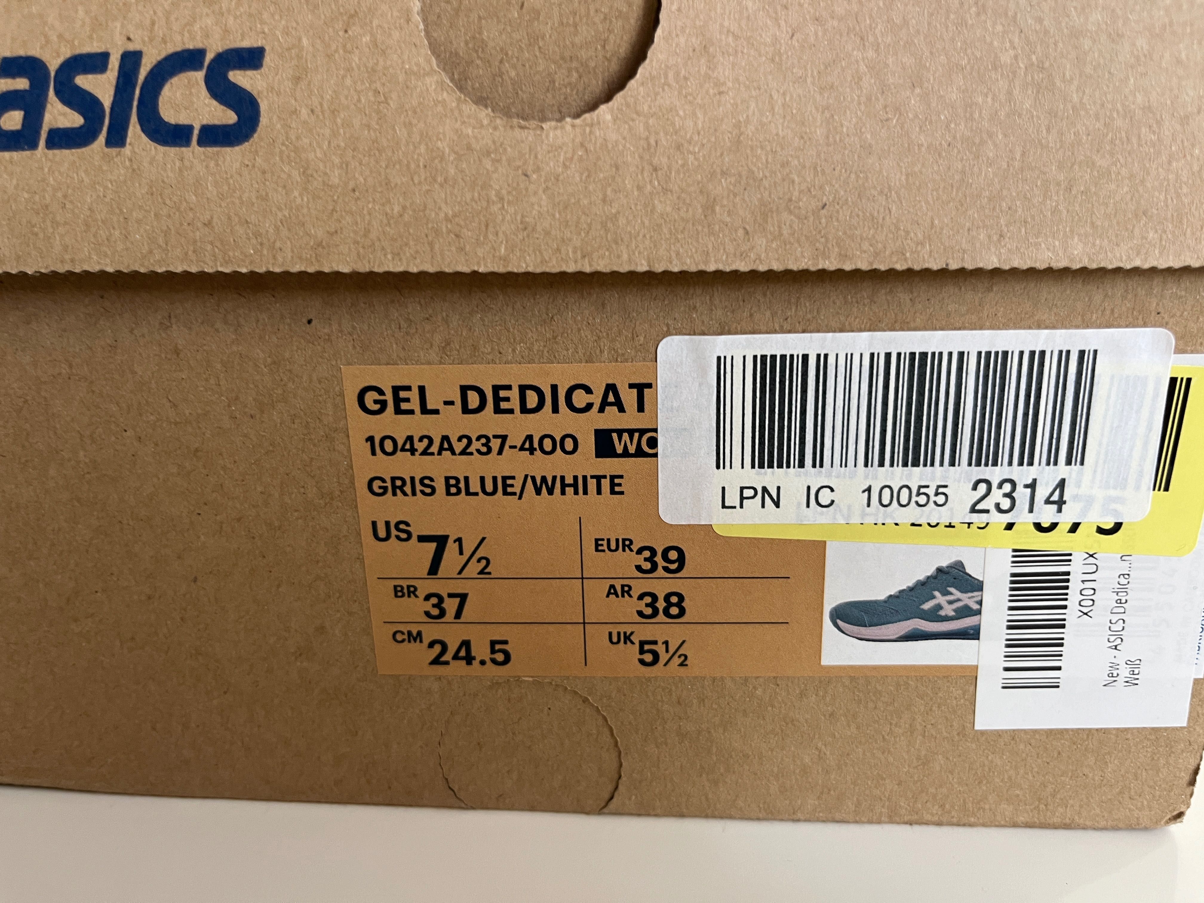 ASICS, Дамски обувки за тенис gel-dedicate 8, 39 номер
