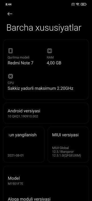 Redmi not 7     250 000ming