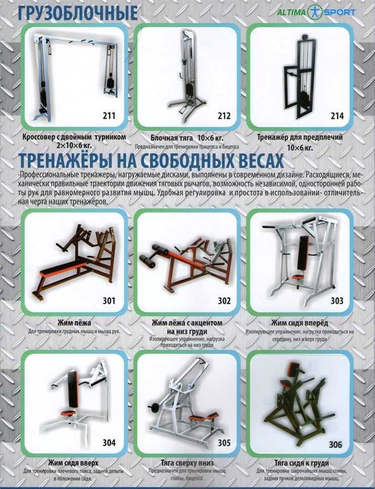 -Комплект НАДЁЖНЫХ тренажёров, штанг и гантелей для  130 - 170 кв.м.