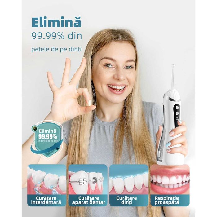 【Nou-nouț, nedeschis】Irigator bucal alb, Profesional Pentru Dus Oral