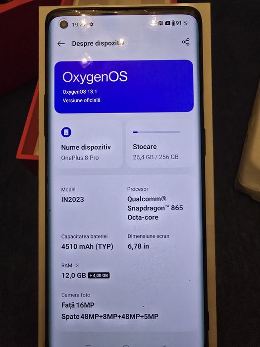 Oneplus 8 Pro full box 256 GB