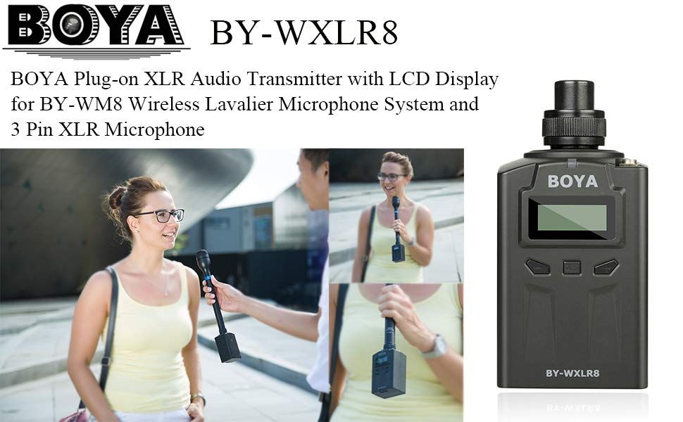 Transmitator wireless BOYA BY-WXLR8 XLR pt lavaliere Boya WM6