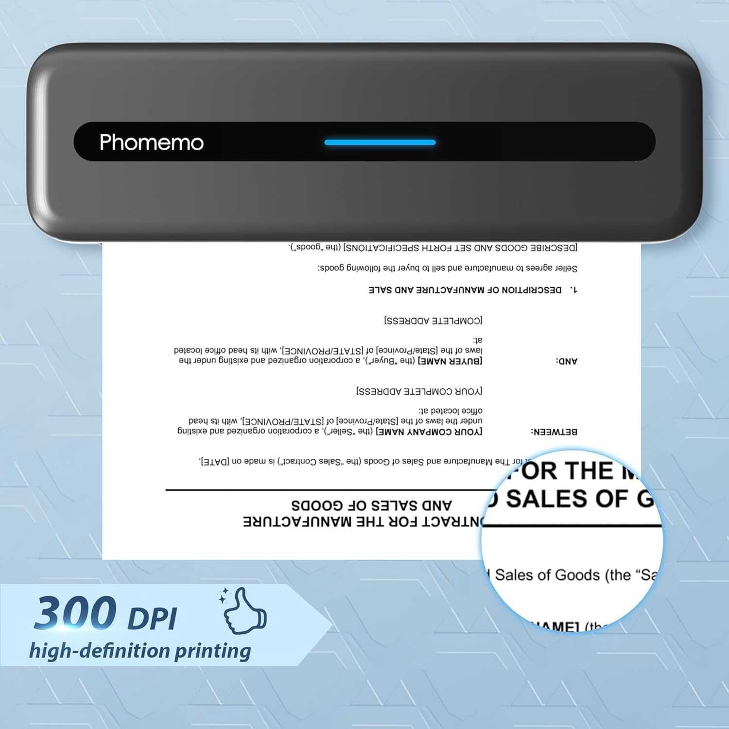 Преносим термопринтер Phomemo M832 A4, с чанта и 4 ролки термохартия