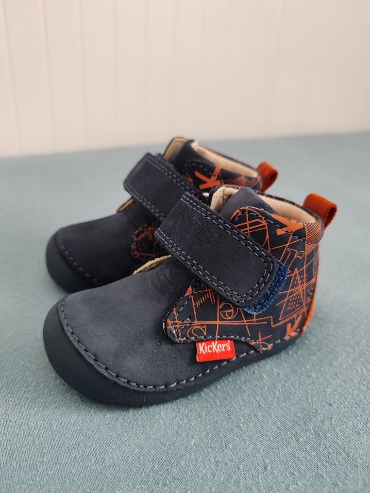 Ghetute Kickers, cu scai, piele, marimea 18 (10 cm), noi