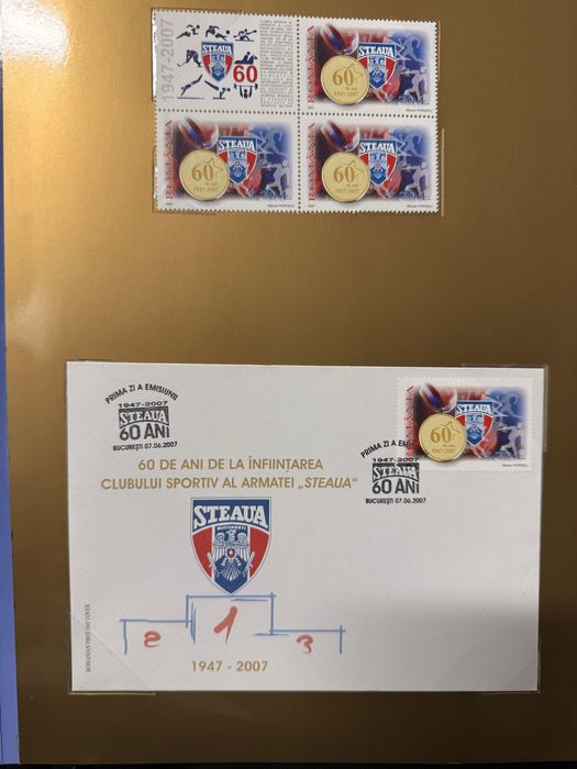 Timbre colectie Steaua Bucuresti