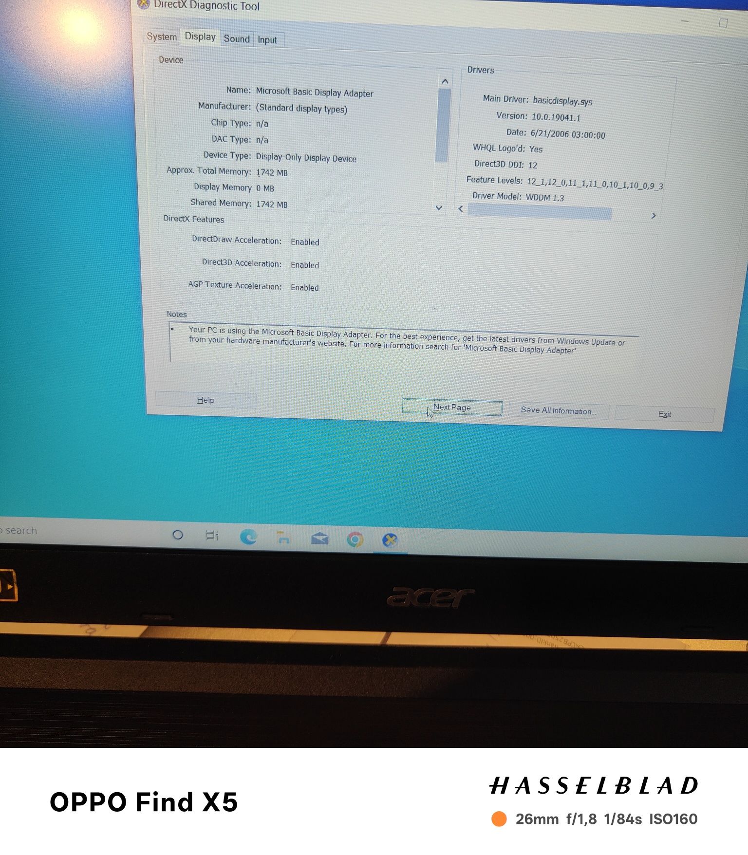 Acer Aspire AMD Ryzen 5 RAM 4gb Ssd 128gb Vega,baterie tine Ieftin