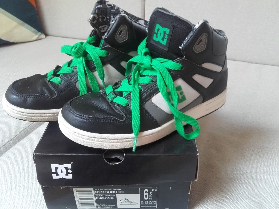 DC Shoes REBOUND SE Youth negru/verde/alb marimea 38