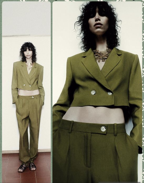 Спортно-елегантен костюм с лен - ZARA