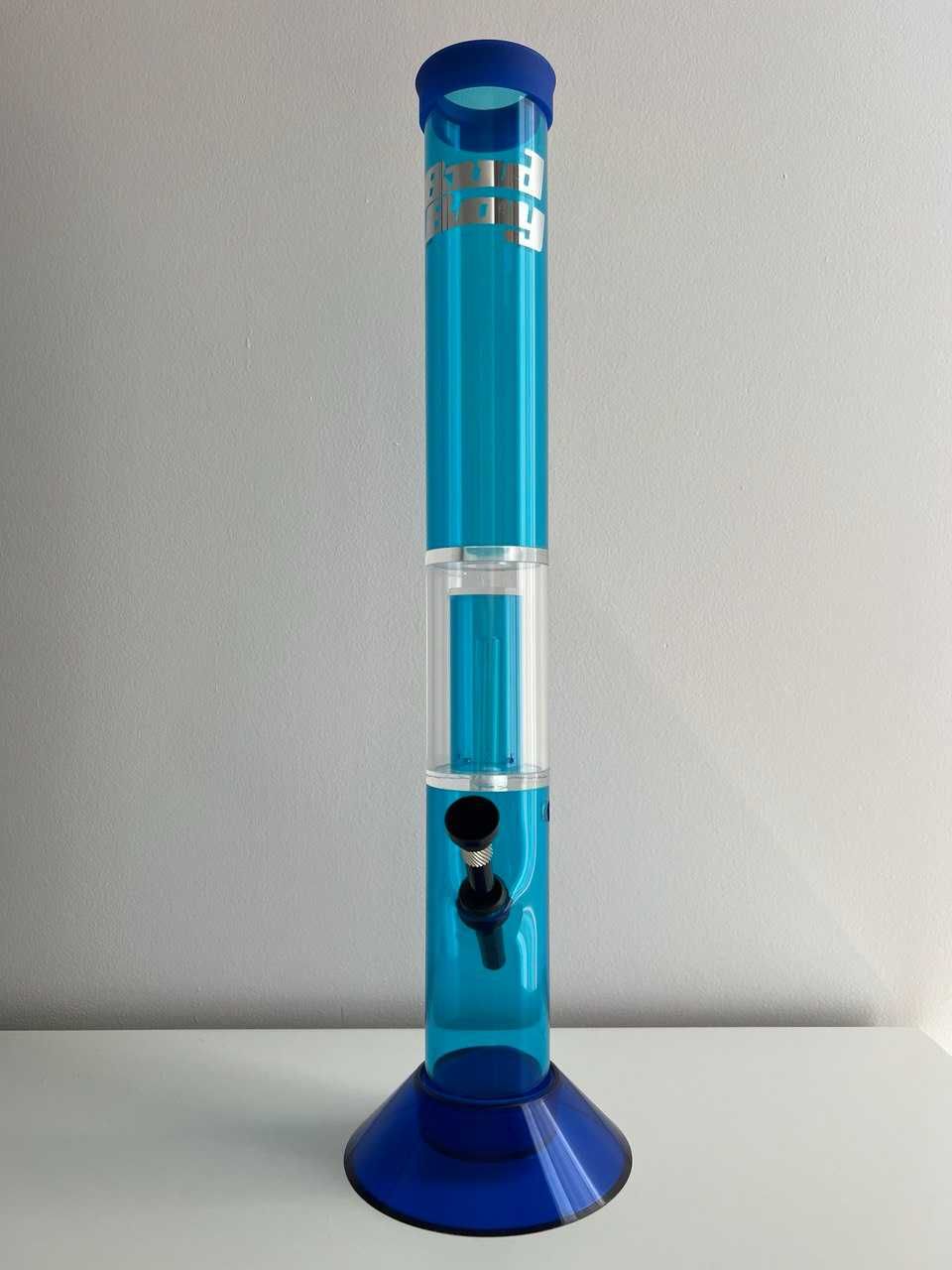 bong Bud Boy din acril transparent albastru 40 cm