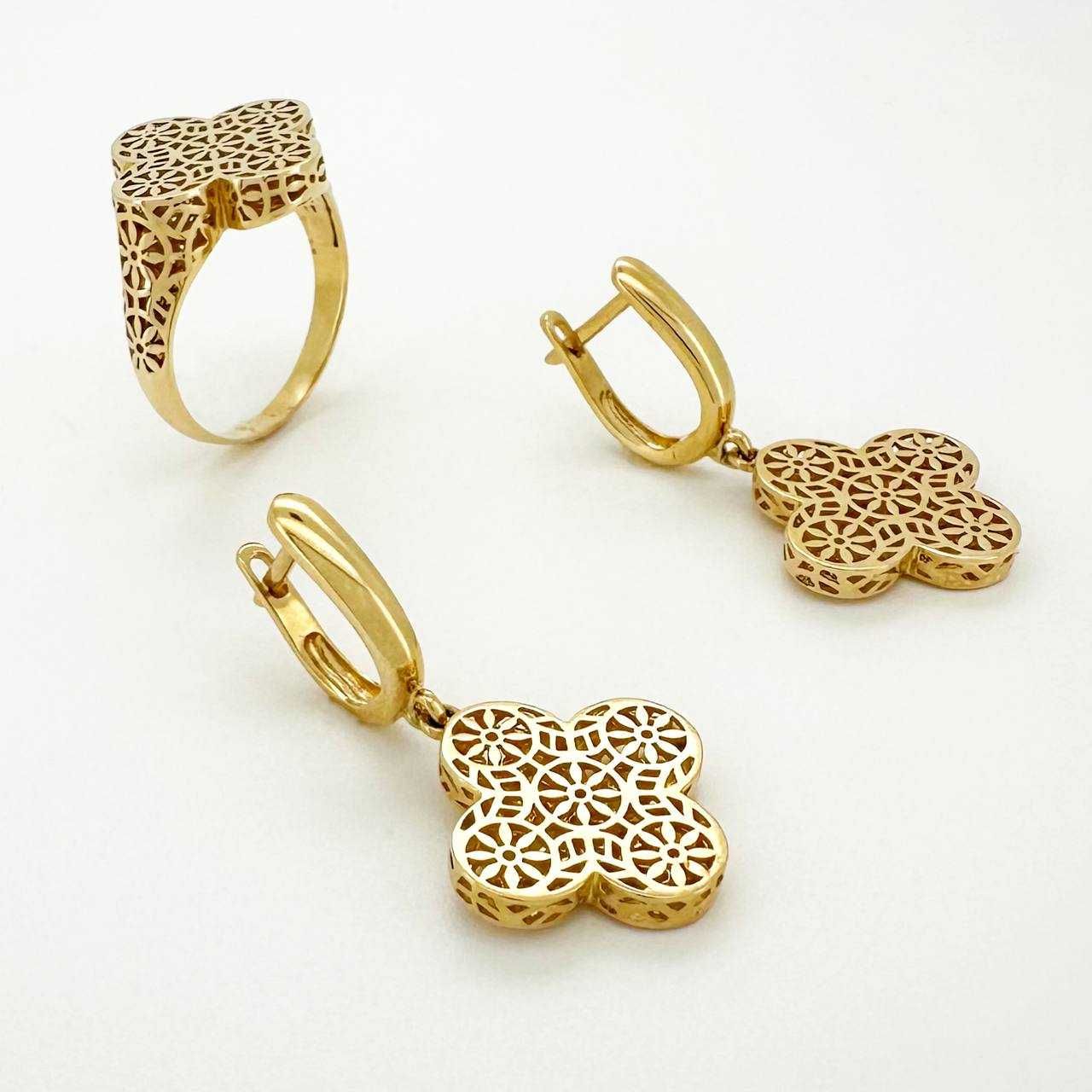 Золотой комплект в стиле Van Cleef & Arpels