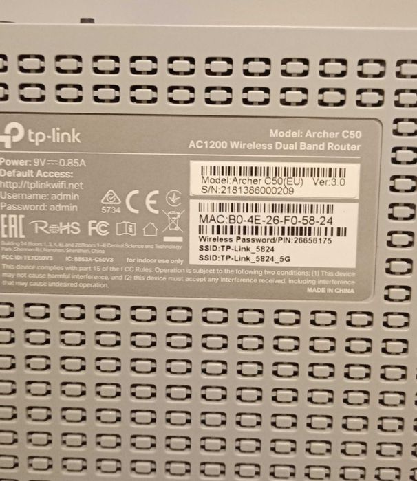 Router Wireless TP-Link Archer C50 AC1200 Wireless Dual Band 2.4 / 5G