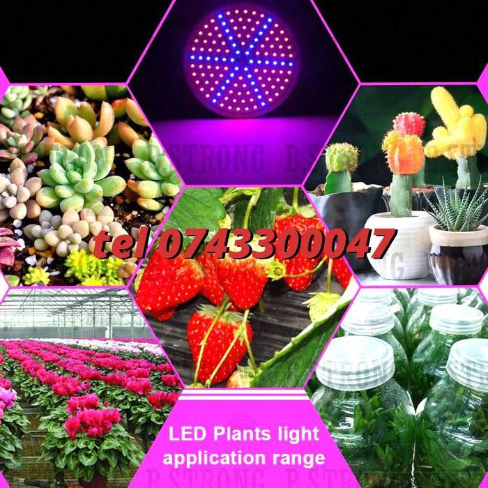 New Bec Cu Dulie E27 Led Crestere Plante 126 Led Spectrum 15w