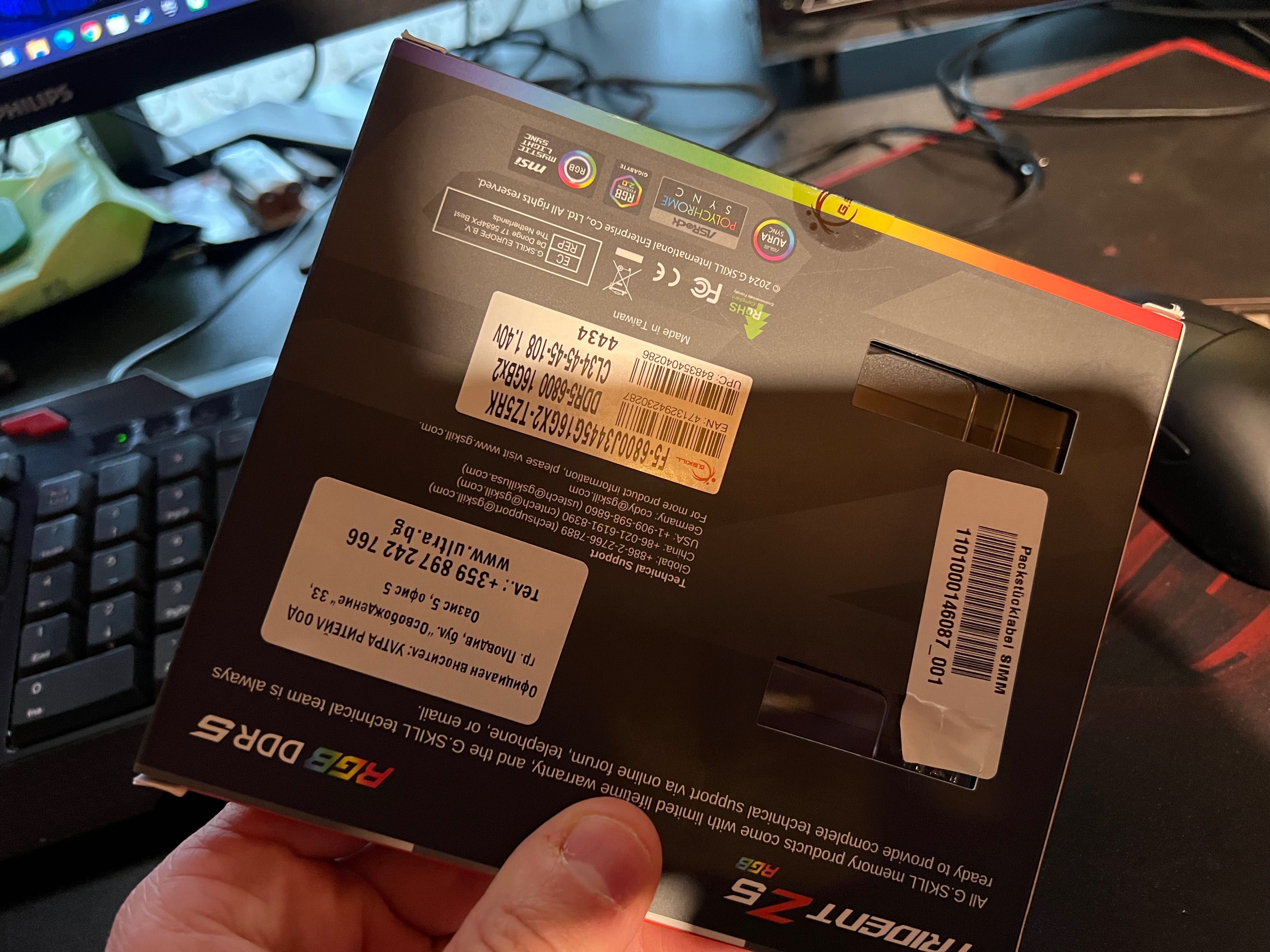 DDR5-6800 16GBx2  CL34