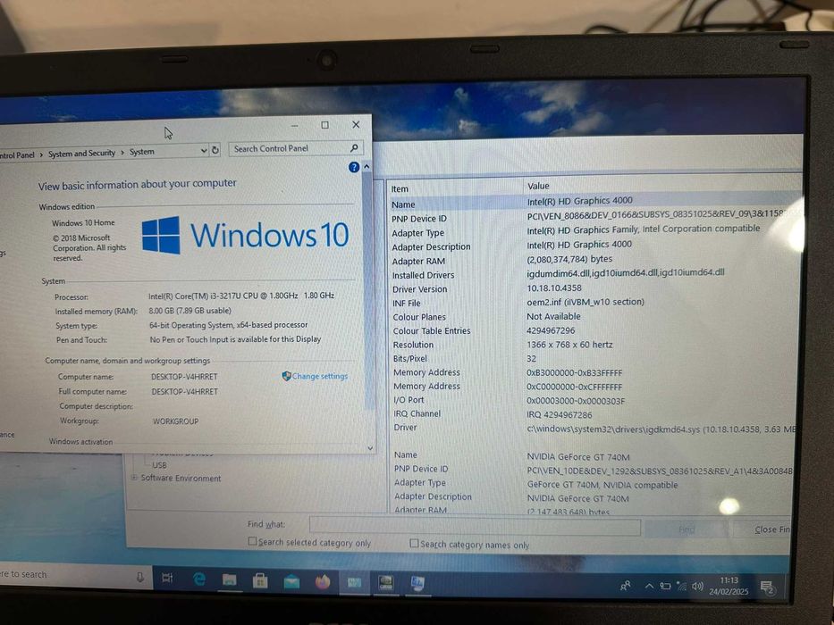 laptop acer aspire e1-570g inte core i3 gen 3 8gb ram SSD Samsung 250g