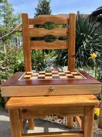 Ръчно изработена шах-табла от естествен фурнир