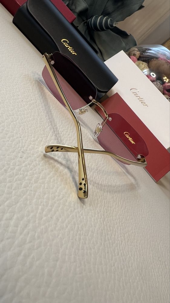 Cartier CT0474S ochelari de soare rimless inlocuire rame vedere