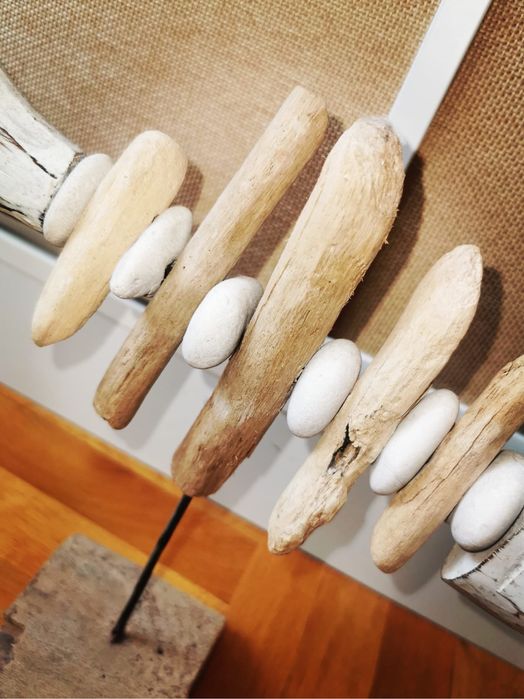 Антикварна декоративна рибка фигура на стойка рециклирани материали