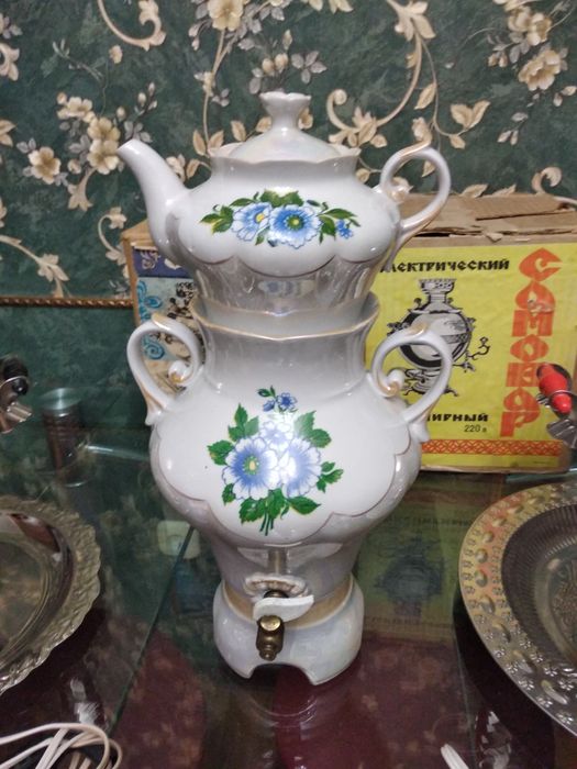 Новый самовар керамический, электрический