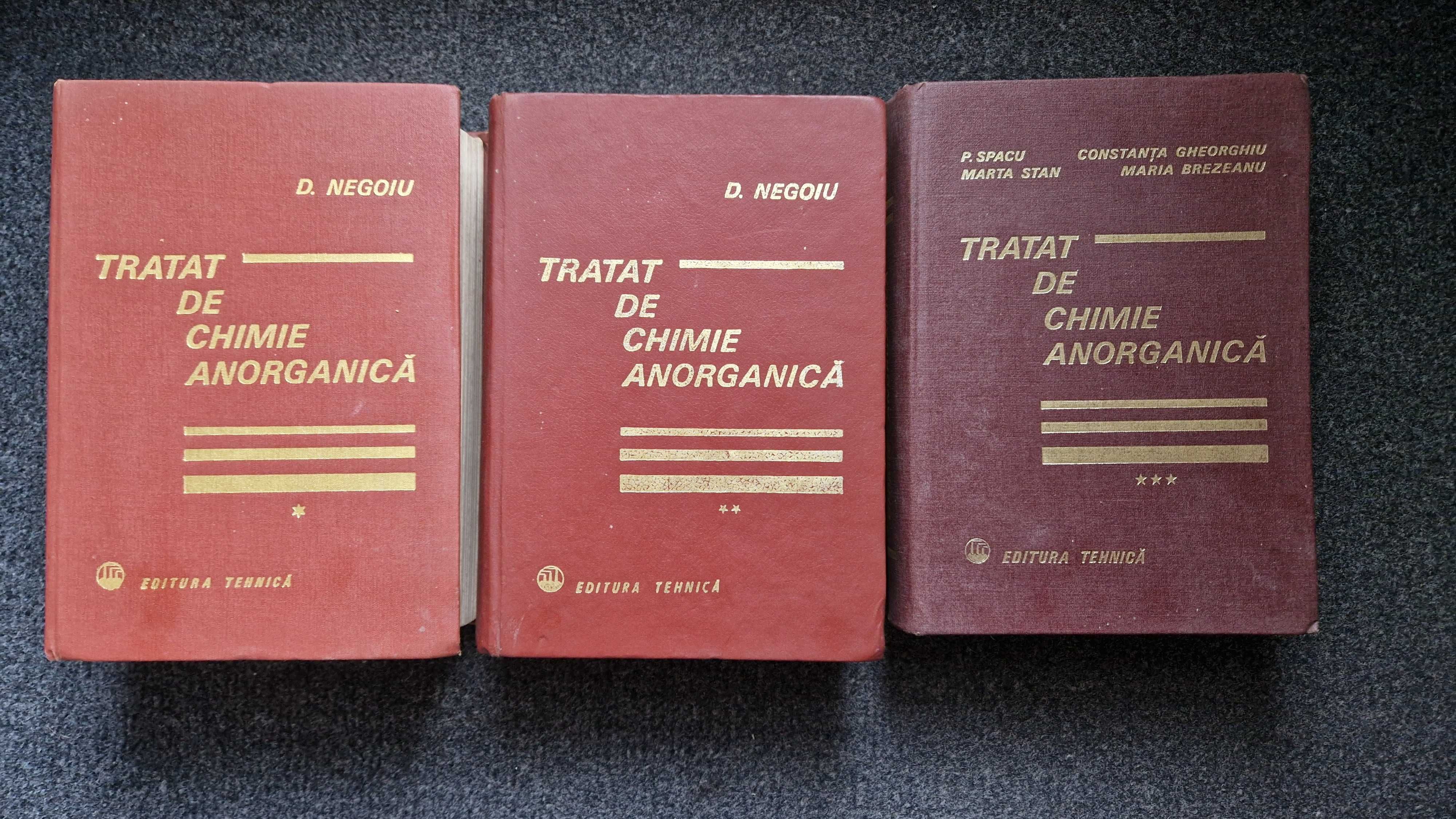 TRATAT DE CHIMIE ANORGANICA Spacu, Gheorghiu, Stan 3 volume - complet