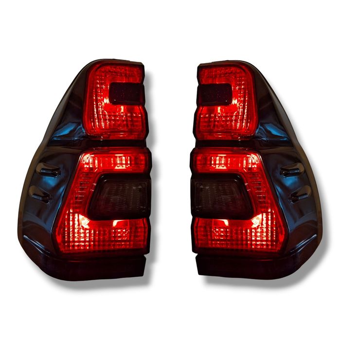 Задние диодные фонари в стиле Prado 150  (серые) Toyota Land Cruiser P